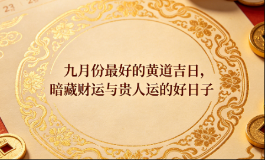 九月份最好的黄道吉日，暗藏财运与贵人运的好日子