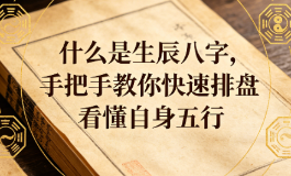 什么是生辰八字，手把手教你快速排盘看懂自身五行