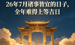 26年7月诸事皆宜的日子，全年难得上等吉日