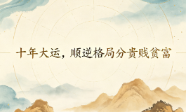 十年大运，顺逆格局分贵贱贫富