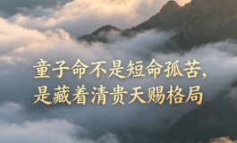 童子命不是短命孤苦，是藏着清贵天赐格局