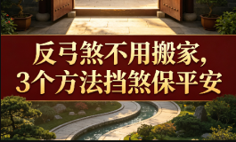 反弓煞不用搬家，3个方法挡煞保平安