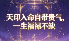 天印入命自带贵气，一生福禄不缺