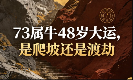 73属牛48岁大运，是爬坡还是渡劫
