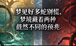 梦见好多蛇别慌，梦境藏着两种截然不同的预兆