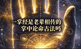 一掌经是老辈相传的掌中论命古法吗